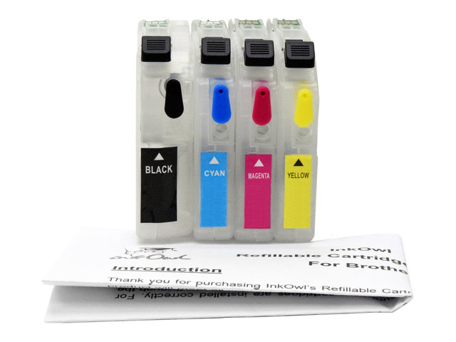 Easy-to-refill Standard-Size Cartridge Pack for BROTHER LC201, LC203, LC205, LC207, LC209